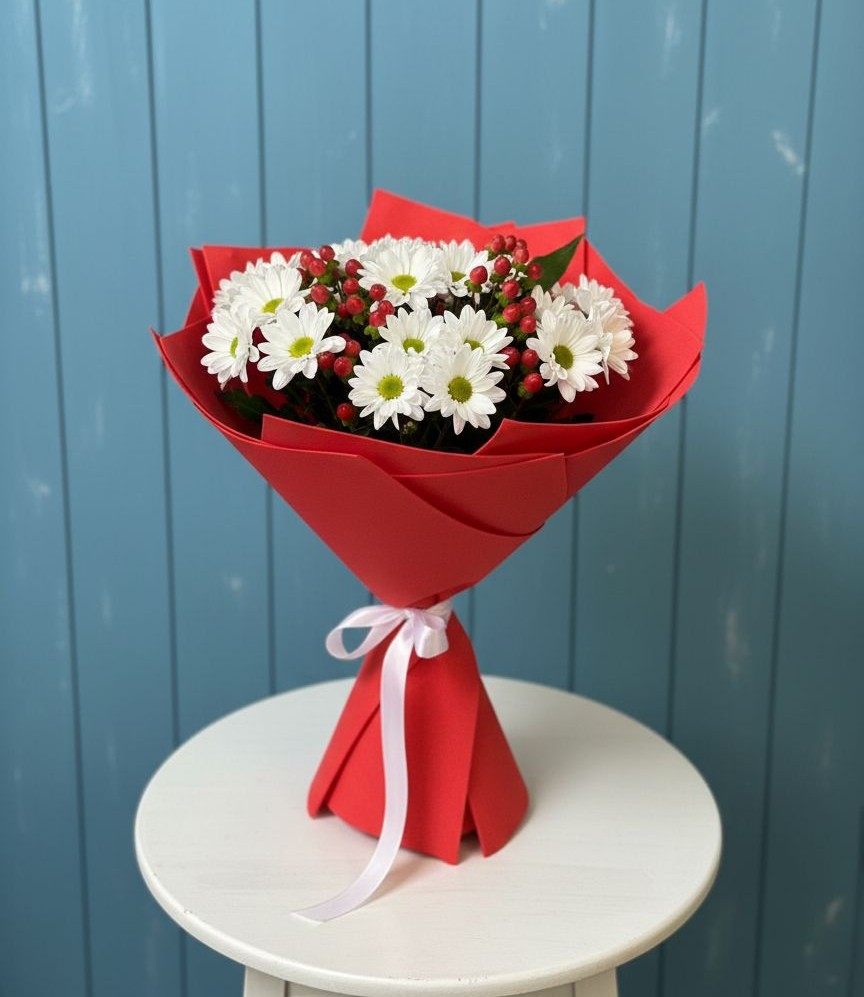 Букет цветов из: Хризантемы в Михайловском Республика Северная Осетия - Алания