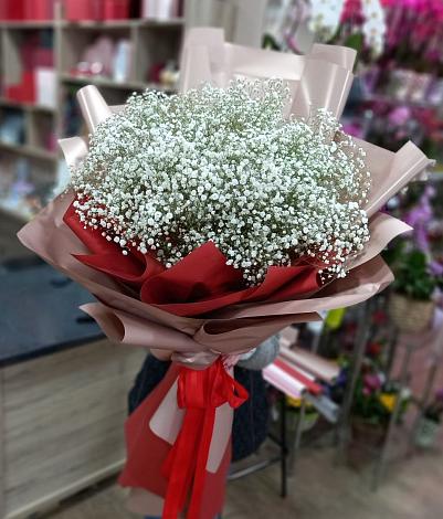 Букет цветов из: Гипсофила в Михайловском Республика Северная Осетия - Алания