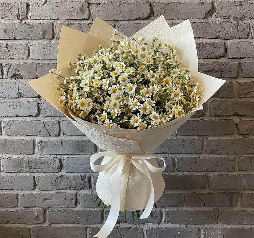 Букет цветов из: Ромашки в Михайловском Республика Северная Осетия - Алания