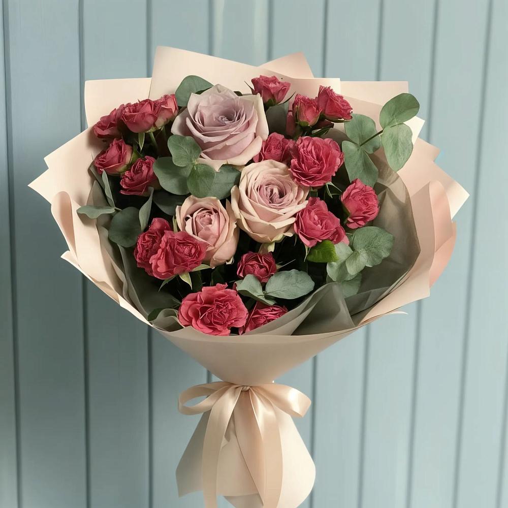 Букет цветов из: Гвоздики и Розы в Михайловском Республика Северная Осетия - Алания