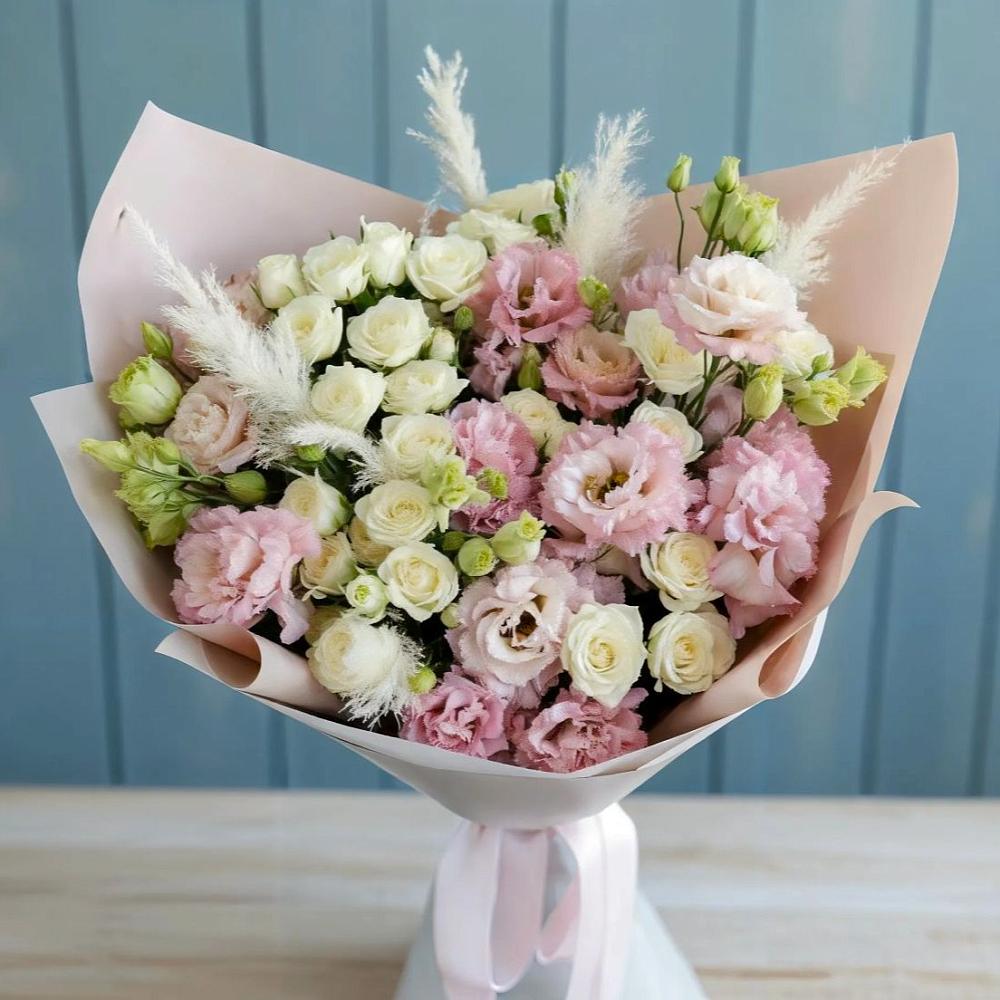 Букет цветов из: Альстромерии и Розы в Михайловском Республика Северная Осетия - Алания