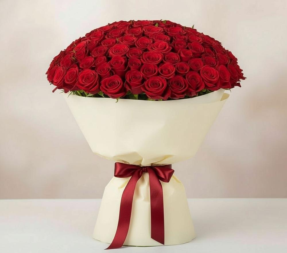 Букет 101 Красная роза Милано в Михайловском Республика Северная Осетия - Алания