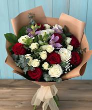 Букет цветов из:  Розы и Альстромерии #REPLACE_PRED# Михайловском Республика Северная Осетия - Алания