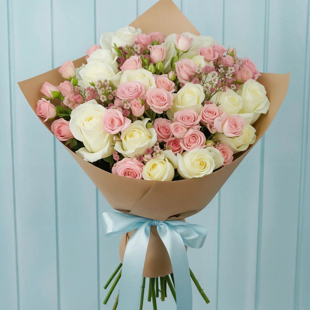 Букет цветов из: Розы в Михайловском Республика Северная Осетия - Алания