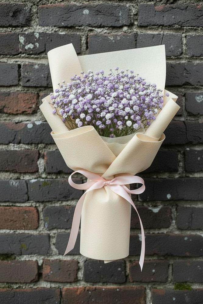 Букет цветов из: Гипсофила в Михайловском Республика Северная Осетия - Алания