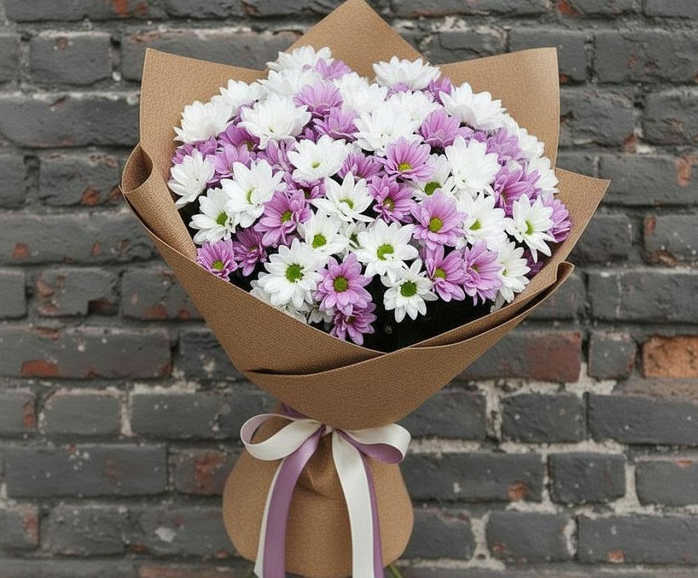 Букет цветов из: Хризантемы в Михайловском Республика Северная Осетия - Алания