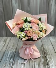 Букет цветов из:  Гвоздики, Розы и Хризантемы в Михайловском Республика Северная Осетия - Алания