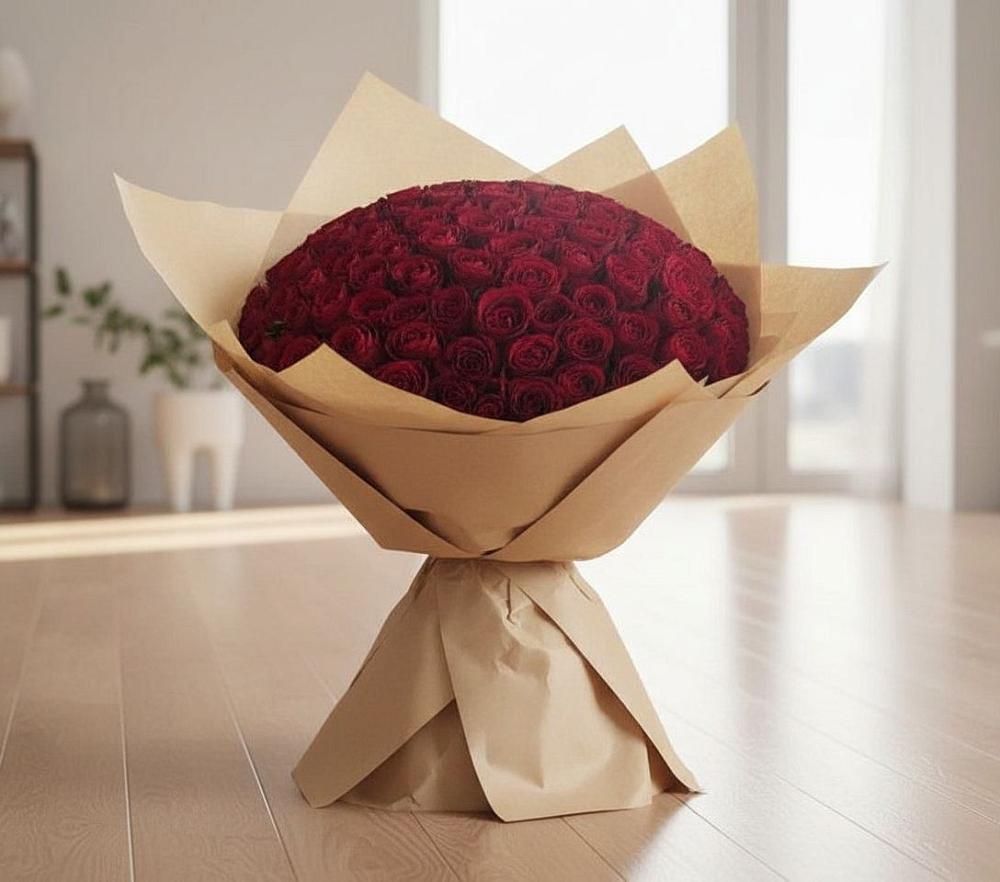 Букет 101 Красная роза в Михайловском Республика Северная Осетия - Алания