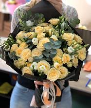 Букет птица счастья в Михайловском Республика Северная Осетия - Алания Букет цветов из: Розы и Лизиантусы в Михайловском Республика Северная Осетия - Алания