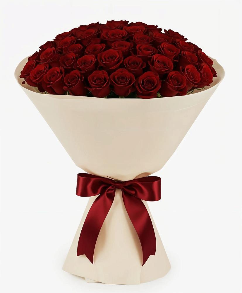 Букет 101 Бордовая роза Блэк Бакарра в Михайловском Республика Северная Осетия - Алания