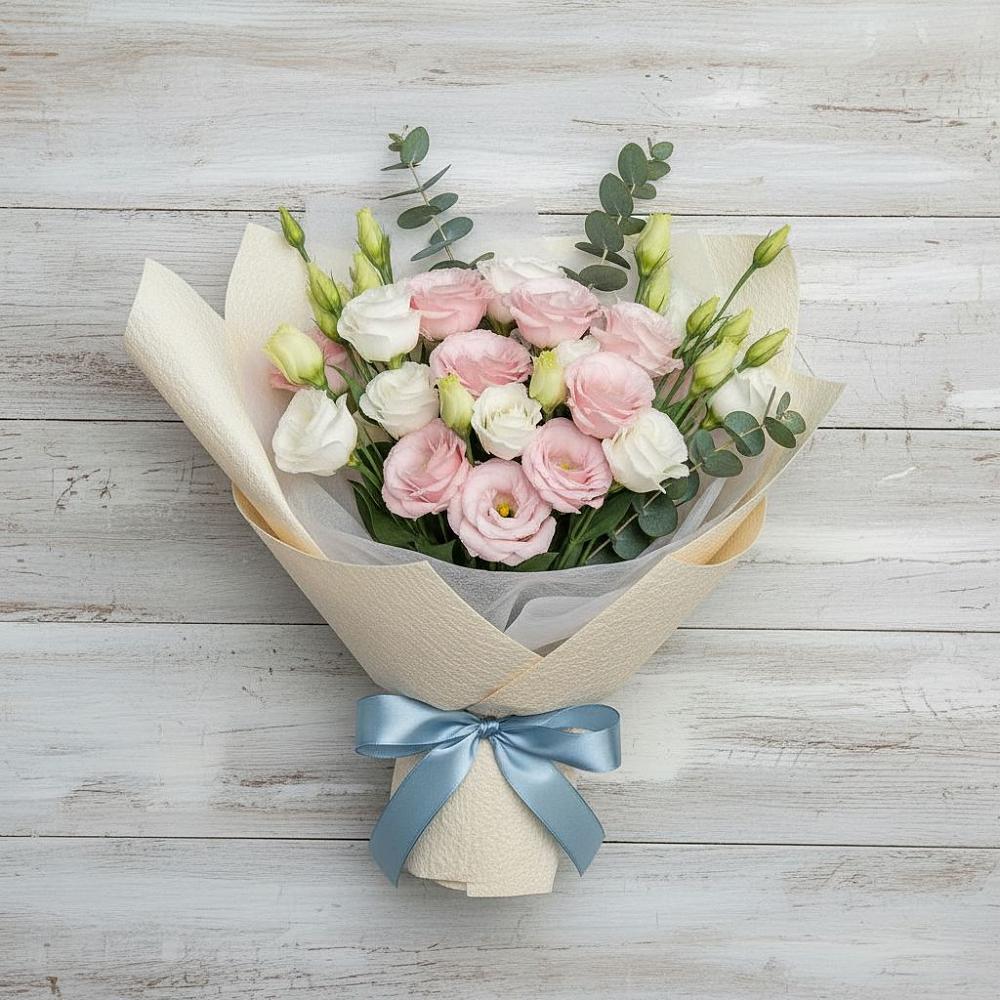 Букет цветов из: Лизиантусы в Михайловском Республика Северная Осетия - Алания